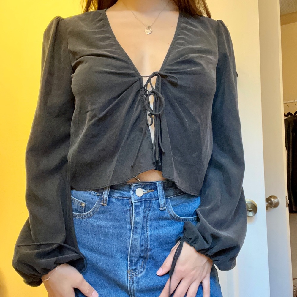Urban Outfitters open front long sleeve shirt